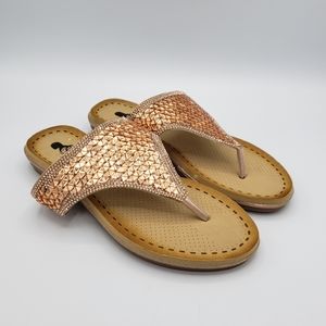CG Shoes Evie rose gold thong flip flop sandals